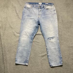 Women's Frame Le High Straight Jeans Light Wash Distressed Size 32